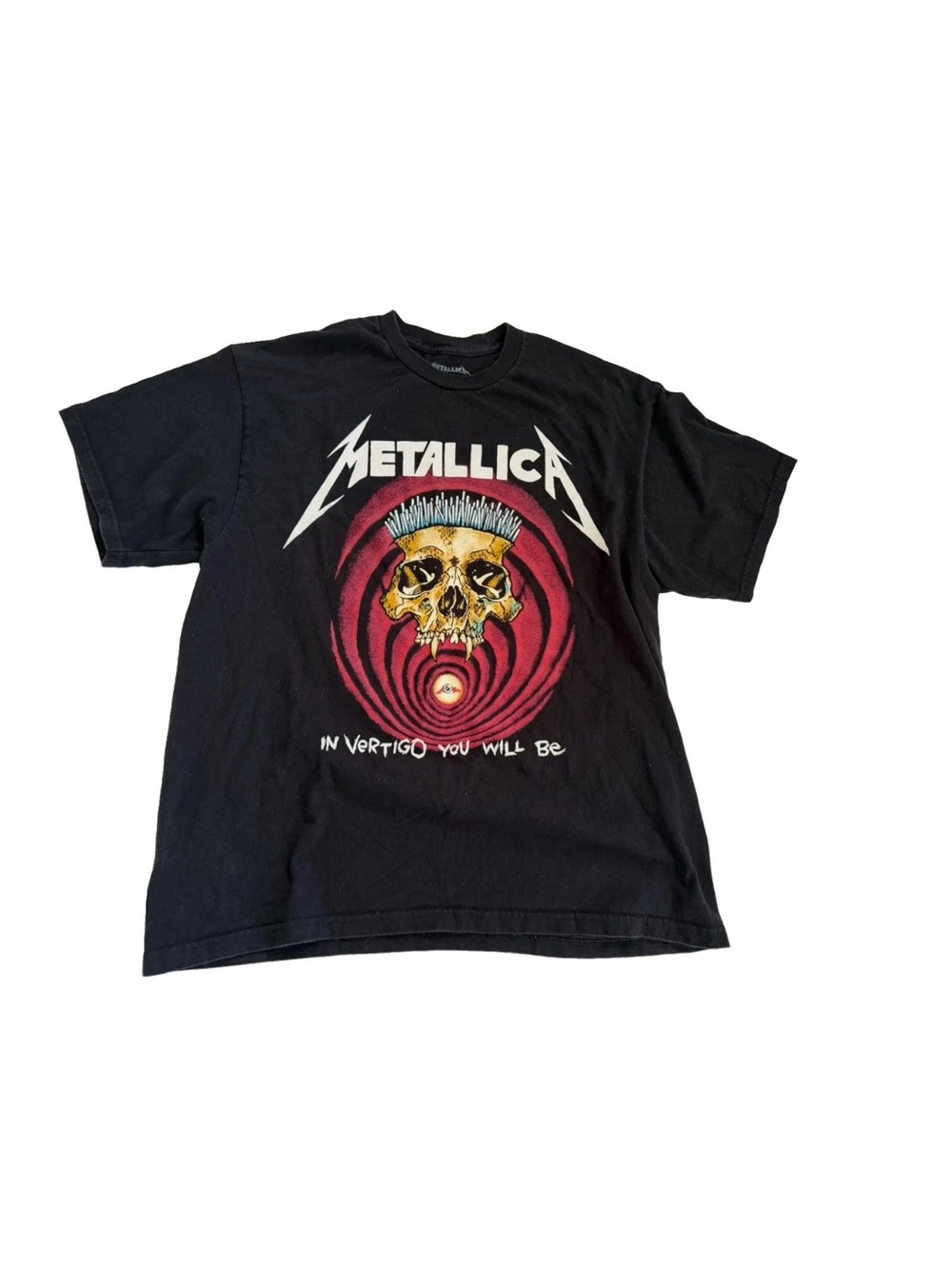 Metallica Band Black 1988 Song Shortest Straw Black Graphic T-Shirt L